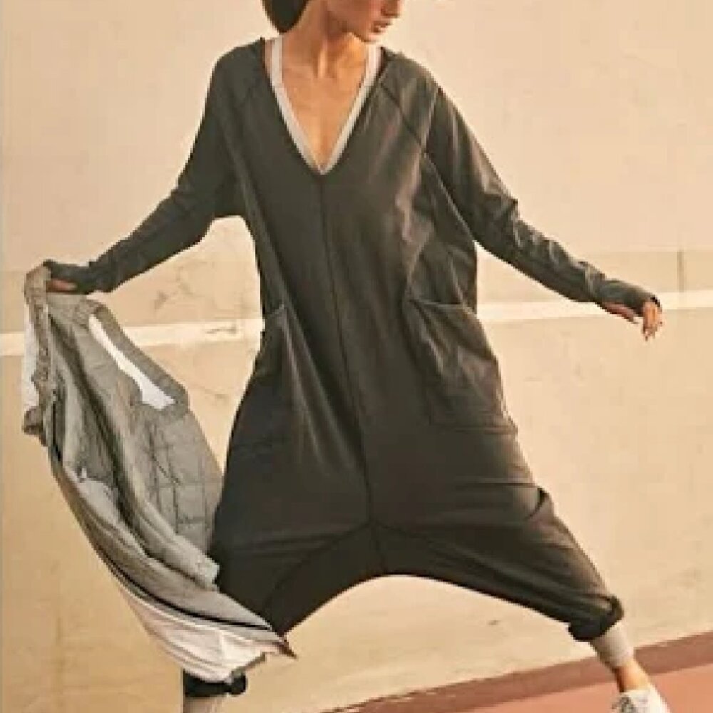 FP Movement Hot Shot Long-Sleeve Onesie/Black - New with Tags